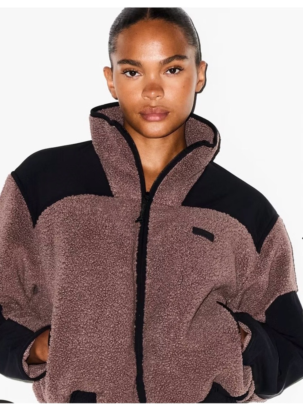 Skims Teddy Boxy Zip up jacket
